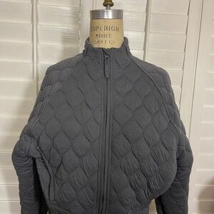 FXL Cropped Quilted Jacket - Gray